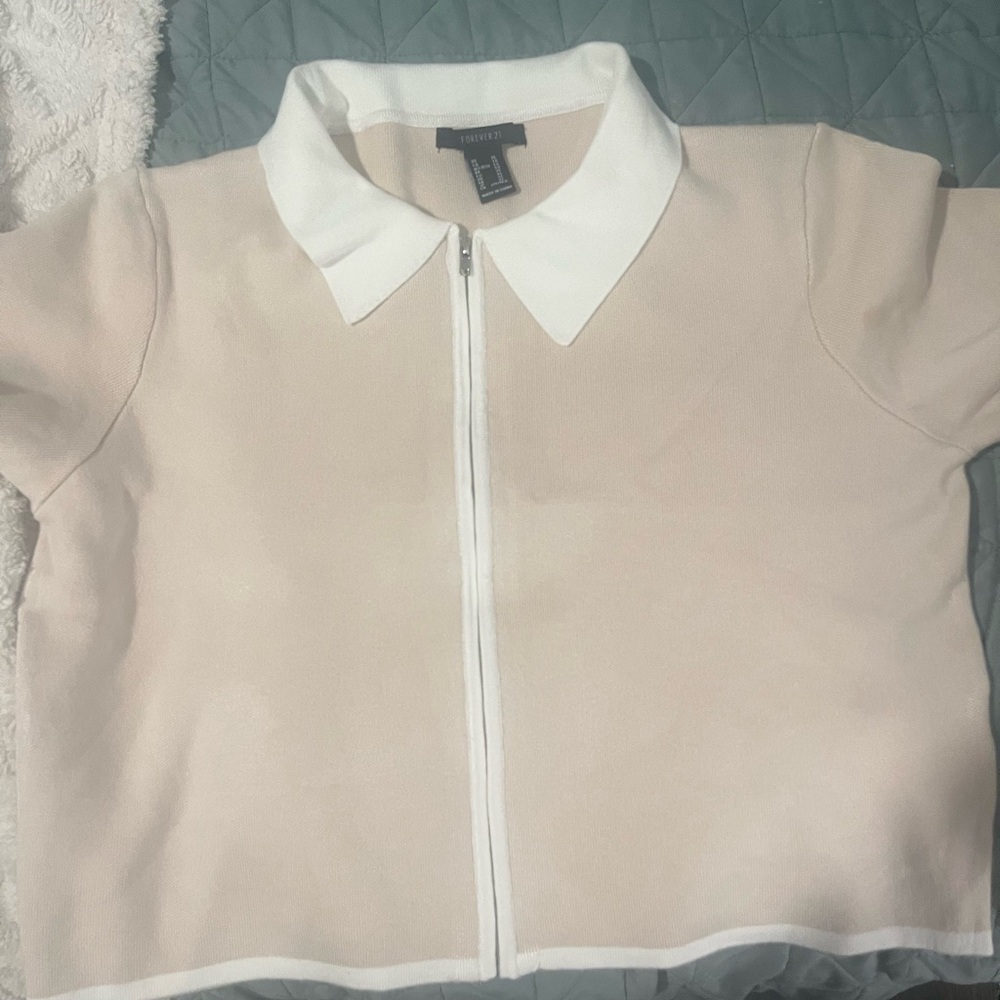 Forever 21 Cream and White Jacket